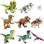 Dinosaure jouet garcon 8pcs dinosaure building blocks miniature figurines jouet blocs de construction ...