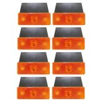 8x orange led feux de gabarit avec support 12v pour camion caravane remorque chssis de camion basculant ...