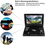 98 pouces portable lecteur cd / dvd cran lcd  cran plat de 270 degrs lecteur de tlvision batterie ...