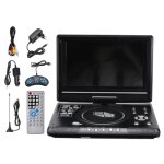 9. 8 pouces portable maison voiture lecteur dvd vcd cd jeu lecteur tv usb radio adaptateur support fm ...