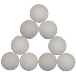 Balles baby foot en plastique dure - marque inconnue - lot de 9 - blanc