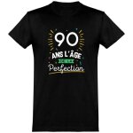 90 ans la perfection t - shirt humour anniversaire cadeau tee shirt 100% coton.
