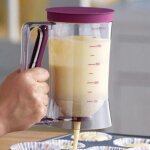 900ml flacon doseur pour pte - pte  crpes distributeur de pte scoop verre gradu cupcake entonnoir ...