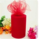 91. 5 * 15 m ruban rouleau tulle tissu bobine drage mariage fte partie voiture nf rouge