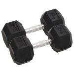 Vidaxl halt�res 2 pcs 20 kg total fonte ensemble dhalt�res halt�re hexagonal plaque de poids barre de ...