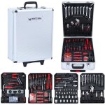 999 pices mallette  outils trolley valise boite  tire caisse alu  roulettes et poigne tlescopique ...