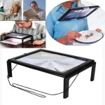 A4 pleine page grandes mains libres lumi�re magnifier led loupe pour la lecture