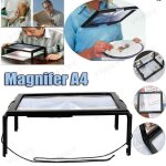 A4 pleine page grandes mains libres lumi�re magnifier led loupe pour la lecture - loupe pleine page sur ...