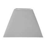 Abat - jour - carr - gris clair - pour lampe - base 41 cm - culot e27 avec rducteur