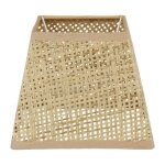 Abat - jour - carr - naturel - pour lampe - 15x15x125 cm - culot e14