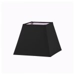 Abat - jour - carr� - noir - pour lampe - base 15cm - culot e14 - chambre - salon