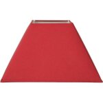 Abat - jour - carr - rouge - tissu - 325x325x20 cm - culot e27