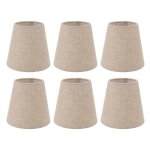 Abat - jour - surenhap - petit abat - jour en lin - 6 pices - e14 - style classique intemporel