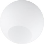 Abat - jour globe en verre de rechange blanc laiteux d13cm