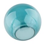 Abat - jour globe en verre de rechange d�grad� bleu d13cm