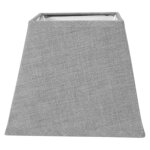 Abat - jour - ostaria - carr - gris clair - tissu - culot e14