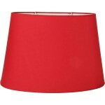 Abat - jour - ovale - rouge - pour lampe - base 445 cm - culot e27 avec r�ducteur