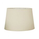 Abat - jour - ovale - beige - imitation lin - pour lampe - base 31 cm - culot e27