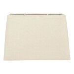 Abat - jour rectangulaire - ostaria - beige lin - 30x14x20cm - culot e27 - tissu