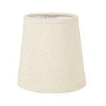 Abat - jour rond - ostaria - beige lin - 10 cm - lgance - tissu