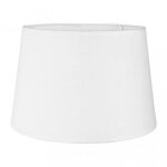 Abat - jour - rond - blanc - pour lampe - 27x27x18cm - culot e27 avec rducteur