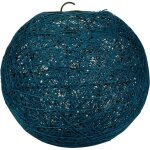 Abat - jour - ostaria - boule - bleu canard - 20cm - moderne - salon Abat - jour - ostaria - boule - bleu canard - 20cm - moderne - salon