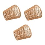 Abat - jour tiss  la main - omabeta - 3 pices - compatible e14 - dcoration intrieure - beige