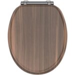 Abattant wc - gelco - walnut noyer - mdf fsc - frein de chute - charni�res m�tal graphite bross�