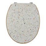 Abattant wc en bois 18 pouces - couvercle design - tendance - terrazzo
