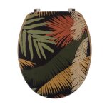 Abattant wc en bois 18 pouces - couvercle design - tendance - exotic garden