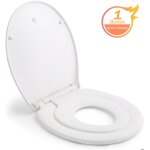 Abattant wc familial - himimi - 447x37x55cm abattant wc frein de chute cuvette wc avec descente automatique ...