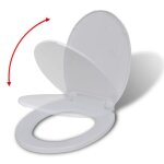 Abattant wc à fermeture en douceur 46 x 34 cm blanc ovale 110 - 170 mm (ajustable) Abattant wc à fermeture en douceur 46 x 34 cm blanc ovale 110 - 170 mm (ajustable)
