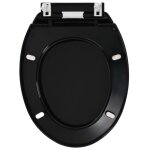 Abattant wc - mothinessto - qq0988 - noir - polypropylne - dgagement rapide