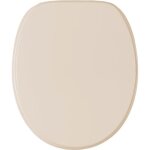 Abattant wc frein de chute soft close beige - finition de haute qualit� - fixation facile