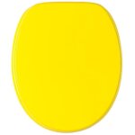 Abattant wc frein de chute soft close jaune - finition de haute qualit� - fixation facile