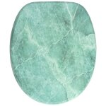 Abattant wc frein de chute soft close marbre vert - finition de haute qualit� - fixation facile