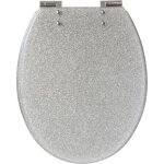 Abattant wc - gelco design - frein de chute magn�tique - gris paillet�