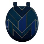 Abattant wc imprim achille 47cm vert & bleu