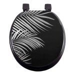 Abattant wc imprim� orbella 47cm noir & argent