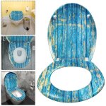 Abattant wc - liliin - universel - planches bleues - systme dabaissement automatique - 9 motifs disponibles ...