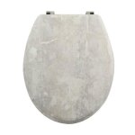 Abattant wc mdf gris - charnières inox msv Abattant wc mdf gris - charnières inox msv