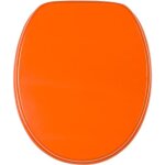 Abattant wc orange - finition de haute qualit� - charni�res robustes - fixation facile
