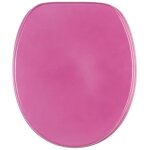 Abattant wc rose scintillant - finition de haute qualit� - charni�res robustes - fixation facile