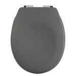 Abattant wc thermo dur avec frein de chute neela gris mat - charnières abs chromé spirella Abattant wc thermo dur avec frein de chute neela gris mat - charnières abs chromé spirella