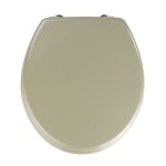 Abattant wc - wenko - prima - beige sable - mdf - 37 x 41 cm