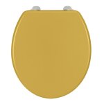 Abattant wc - wenko - prima - jaune moutarde - mdf - universel