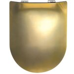 Abattant wood slim d�clipsable - effet m�tal pr�cieux dor� 48x36. 5 cm