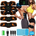 Abdominaux lectrique ems smart ceinture abdominal massage musculaire ave dhydrogel pour femmes hommes ...