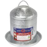 Abreuvoir galvanis� - guillouard - 10 l - pour poules - installation au sol - gris