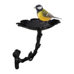 Relaxdays abreuvoir  oiseaux suspendu en fonte rsistant au gel et pluie style rtro et motif  fleur ...
